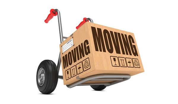 Large removals box on a sack barrow